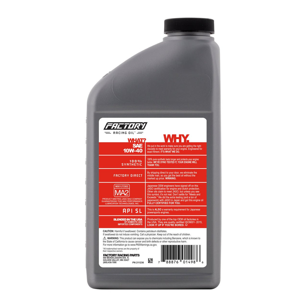 10W-40 Full Synthetic 4 Quart Oil Change Kit For Kawasaki KAF950 Mule 2510/3010/4010